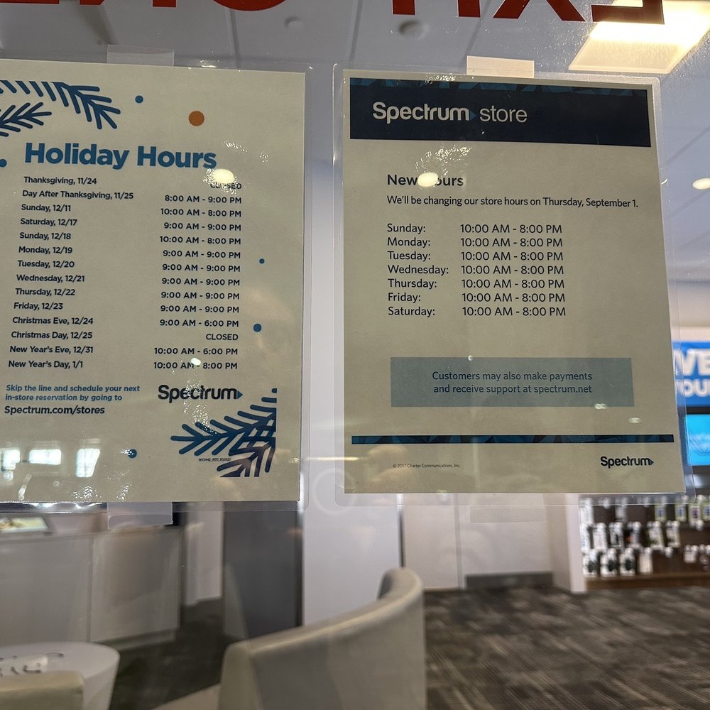 Spectrum - New hours and holiday hours as of 12/3/22 - Television Service Providers Near Me - Honolulu, Hawaii Spectrum - New hours and holiday hours as of 12/3/22 - Television Service Providers Near Me - Honolulu, Hawaii