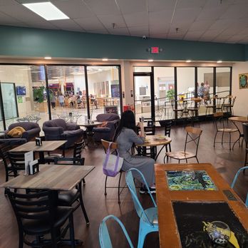 MochaLisa's Caffé - The dining area with access to the mall's food court. - Coffee & Tea Near Me - Clifton Park, New York