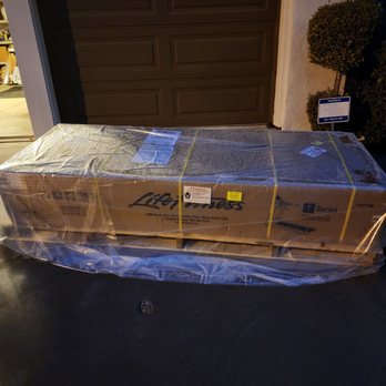 Super Movers Moving - 300 pound crate in driveway. - Movers Near Me