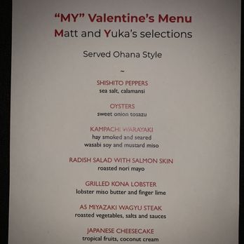 CanoeHouse - Set Fare Valentines Dinner - Japanese Near Me - Kamuela, Hawaii CanoeHouse - Set Fare Valentines Dinner - Japanese Near Me - Kamuela, Hawaii