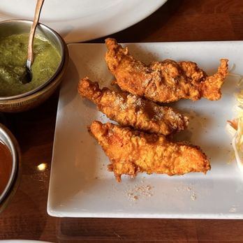 Saffron Indian Restaurant & Bar - Mary's Garlic Chicken Pakora (6) with accompanying sauces - Indian Near Me - Orinda, California Saffron Indian Restaurant & Bar - Mary's Garlic Chicken Pakora (6) with accompanying sauces - Indian Near Me - Orinda, California