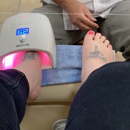 Pedicure was good, mostly because he took his time to paint the nails right.