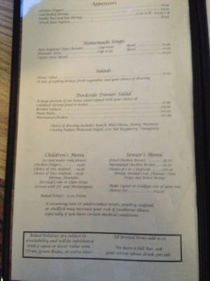 Menu photo 3 Dockside Seafood House Calabash, NC Menu photo 3 Dockside Seafood House Calabash, NC