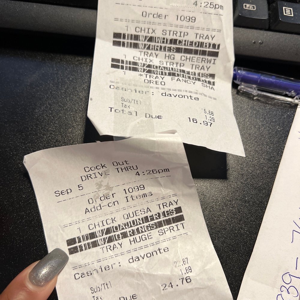 three receipts on a computer desk three receipts on a computer desk