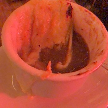 Maison Pickle - French Onion Soup Au Gratin; tastes better than it looks trust me - Cocktail Bars Near Me - New York, New York Maison Pickle - French Onion Soup Au Gratin; tastes better than it looks trust me - Cocktail Bars Near Me - New York, New York