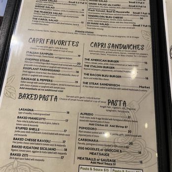 Richard Accursio's Capri Restaurant - Menu - Italian Near Me - Florida City, Florida Richard Accursio's Capri Restaurant - Menu - Italian Near Me - Florida City, Florida