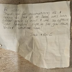 Delux RV & Motel - A thank you note from Jack and Rhi, who recently visited us from Australia. We were so grateful to welcome them at Delux!
