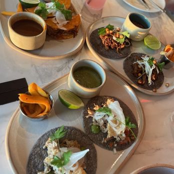 Ceiba - Top left: quesabirria tacos Right: barbacoa tacos- not my thing Bottom: carnitas tacos - Mexican Near Me - Orlando, Florida Ceiba - Top left: quesabirria tacos Right: barbacoa tacos- not my thing Bottom: carnitas tacos - Mexican Near Me - Orlando, Florida