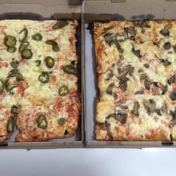 T C Riley's - Their Sicilian pizzas are fantastic. Two of our favorites: extra cheese with jalapeños and extra cheese with mushrooms.