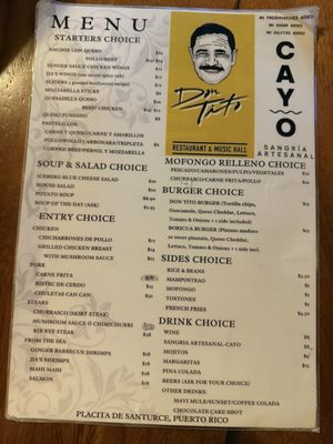 Menu photo 1 Don Tito San Juan, PR