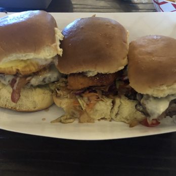 Food Trucks & Eatery - Three sliders - the hangover, Philly cheese steak, and daily special general Tso's - Caterers Near Me - Ansonia, Connecticut Food Trucks & Eatery - Three sliders - the hangover, Philly cheese steak, and daily special general Tso's - Caterers Near Me - Ansonia, Connecticut
