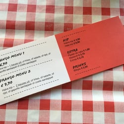 De Kip Gallery - Simple menu. Yes!