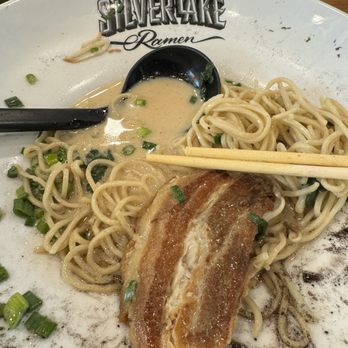 Silverlake Ramen - Classic w extra chasu and an extra Seasoned Boiled Egg (it was there until I started eating it haha just pretend it looks full) - Ramen Near Me - Burbank, California Silverlake Ramen - Classic w extra chasu and an extra Seasoned Boiled Egg (it was there until I started eating it haha just pretend it looks full) - Ramen Near Me - Burbank, California