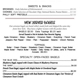 Southern Ground Coffeehouse - Menu