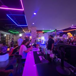 people sitting at the bar