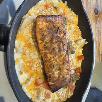 Timber Wood Fire Bistro - Timber Mac and Cheese add Cedar Planked Steelhead Salmon - Pizza Near Me - Omaha, Nebraska Timber Wood Fire Bistro - Timber Mac and Cheese add Cedar Planked Steelhead Salmon - Pizza Near Me - Omaha, Nebraska