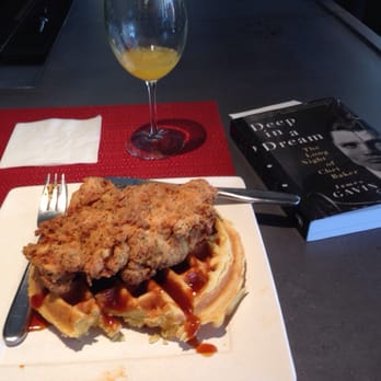 Epic SmokeHouse - Sunday brunch chicken and waffles with a mimosa and some light reading. - Steakhouses Near Me - Arlington, Virginia