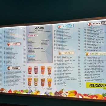 Boba Tea - The list goes on add on add on - Bubble Tea Near Me - San Antonio, Texas