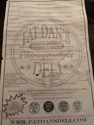 Menu photo 2 Fat Dan's Deli Bloomington, IN Menu photo 2 Fat Dan's Deli Bloomington, IN