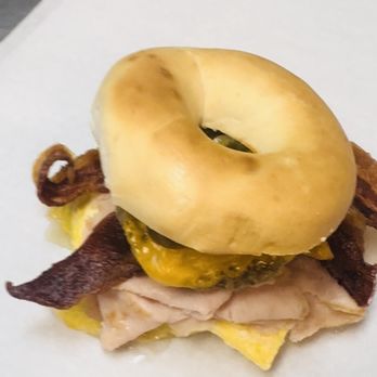 Golden Gate Donuts - Bagel ham / bacon / turkey/ sausage/egg and cheese - Donuts Near Me - Oakland, California