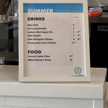 OX coffee - Summer menu - Coffee & Tea Near Me - San Diego, California OX coffee - Summer menu - Coffee & Tea Near Me - San Diego, California