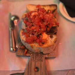 Warm Mozzarella and Tomato Bruschetta