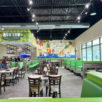 The Toasted Yolk Cafe - Seating area - Breakfast & Brunch Near Me - Humble, Texas