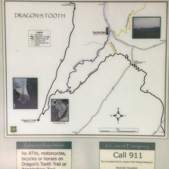 Dragon's Tooth - Trail head - Map - Hiking Near Me - Catawba, Virginia