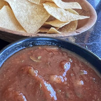 Hortencias At The Cliffhanger - Complementary chips and salsa for the table - Mexican Near Me - Crestline, California