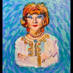 Rick Osborn Art - Portrait of Endora from Bewitched. 40x30-inches