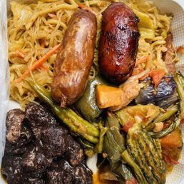 3-choice of pancit, dinuguan (Choco meat), pinakbet & longanisa (sweet & vinegar), heaven! 3-choice of pancit, dinuguan (Choco meat), pinakbet & longanisa (sweet & vinegar), heaven!