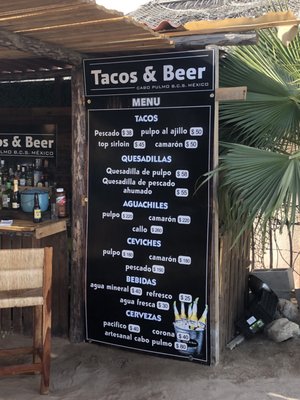 Menu photo 3 Tacos and Beer Cabo Pulmo, BCS Menu photo 3 Tacos and Beer Cabo Pulmo, BCS