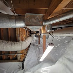 John's Waterproofing - Large hillside Crawlspace full encapsulation job