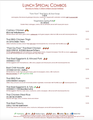 Menu photo 6 Thai Basil Richmond Hill, ON