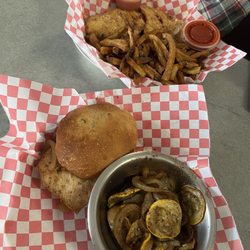 Firebird's Sourdough Pizza & Gourmet Burgers - Their mini calzone and grilled chicken sandwich