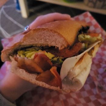 Chicago Deli Express - Lakeshore Place - Bacon lettuce tomato with sub sauce and garlic sauce on a garlic toasted bun. YUM!!! - Ice Cream & Frozen Yogurt Near Me - Whitby, Ontario