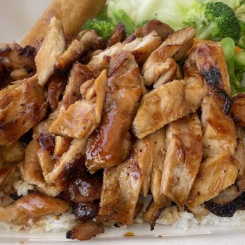 Tikiyaki - Teriyaki chicken plate, sub steamed veggies for cabbage salad - Fast Food Near Me - Orange, California Tikiyaki - Teriyaki chicken plate, sub steamed veggies for cabbage salad - Fast Food Near Me - Orange, California