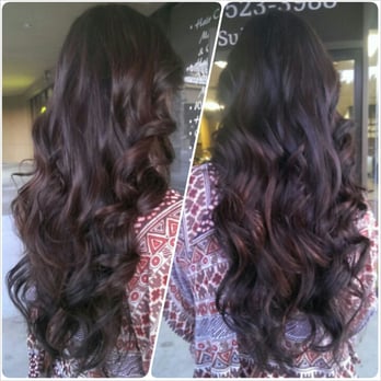 En Vogue Salon - I got really subtle chocolate brown highlights because this was my first time dying my hair and it was great! - Nail Salons Near Me - Modesto, California En Vogue Salon - I got really subtle chocolate brown highlights because this was my first time dying my hair and it was great! - Nail Salons Near Me - Modesto, California