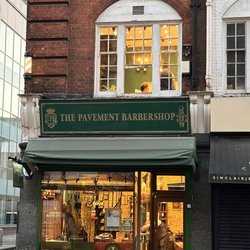 The Pavement Barbershop - The outside of The Pavement Barbershop.