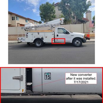Pacific Truck Center - This was taken after the $3000 repair. The catalytic converter is so BIG you can see it from the side of the vehicle. - Used Car Dealers Near Me - Fontana, California