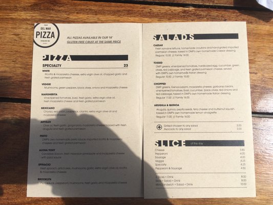 Menu photo 6 Del Mar Pizza Del Mar, CA