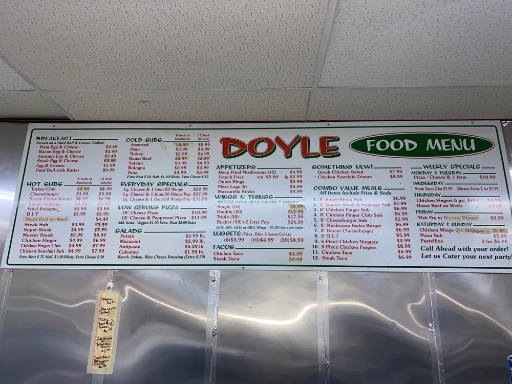 DOYLE’S NY STYLE ITALIAN DELI Updated August 2024 1981 Niagara St