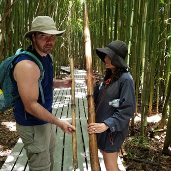 Pipiwai Trail - Amy carries a bigger stick - Hiking Near Me - Hana,, Hawaii