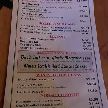 Red Dog Saloon - Drink menu - American Near Me - Juneau, Alaska Red Dog Saloon - Drink menu - American Near Me - Juneau, Alaska