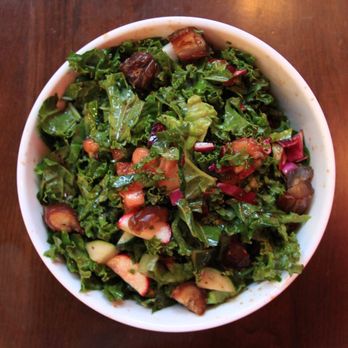 Masada Nightclub - Kale salad. The dates are a delicious chewy addition to the salad! - Bars Near Me - Chicago, Illinois