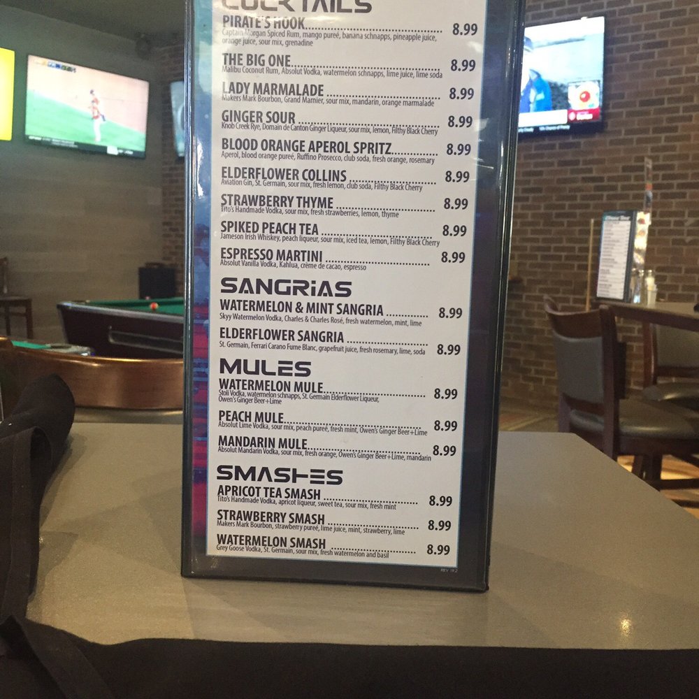 GameTime - Bar menu - American Near Me - Tampa, Florida