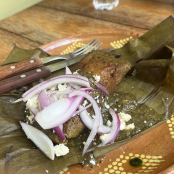 Negro Huitlacoche - Chicken tamal - Mexican Near Me - Tulum, ROO Negro Huitlacoche - Chicken tamal - Mexican Near Me - Tulum, ROO