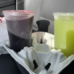 Pepino y Limon was delish. Jamaica was a little soapy? Neither had ice so they're big cups of agua fresca.