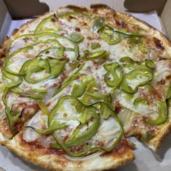 Small onion and pepper pizza