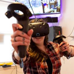 Nearby Planet VR - Customer having fun